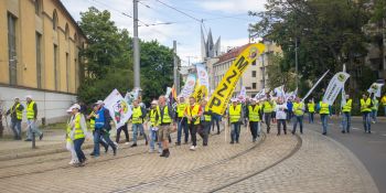 Manifestacja górników we Wrocławiu
