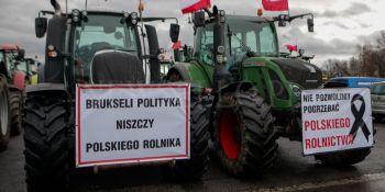 Minister Rolnictwa Michał Kołodziejczak na proteście rolników w Nysie.