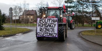 Minister Rolnictwa Michał Kołodziejczak na proteście rolników w Nysie.