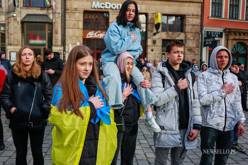 Solidarni z Ukrainą: NIE dla wojny - manifestacja poparcia we Wrocławiu