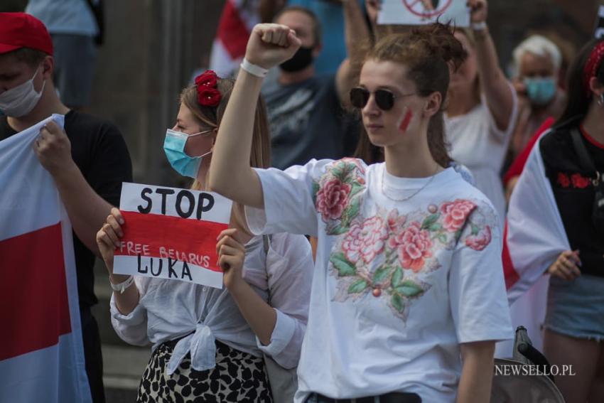 Solidarni z Białorusią - manifestacja we Wrocławiu