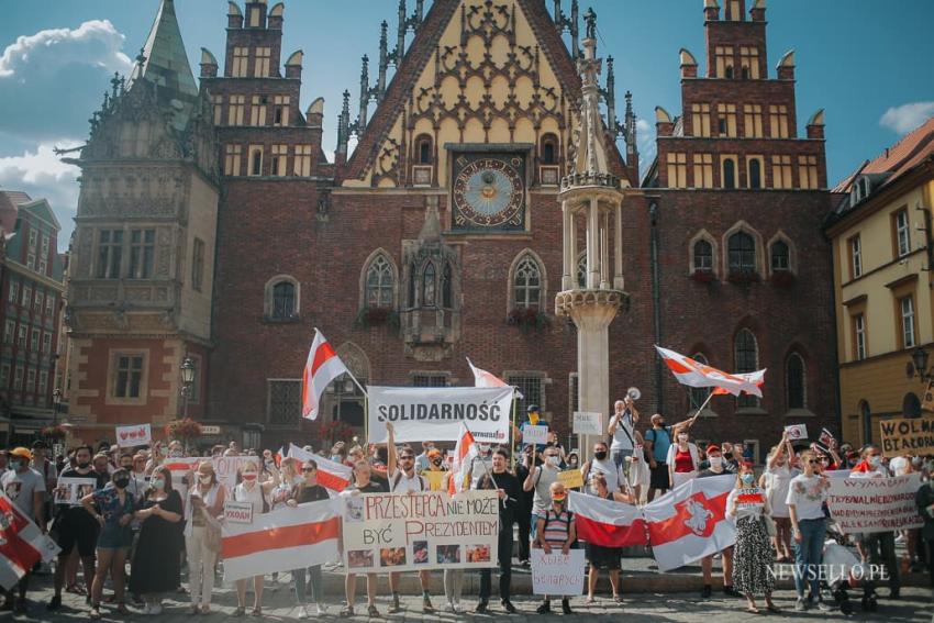 Solidarni z Białorusią - manifestacja we Wrocławiu