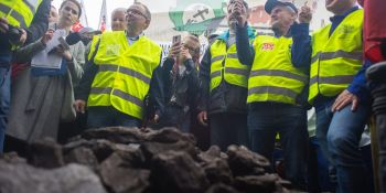 Manifestacja górników we Wrocławiu