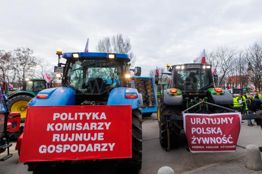 Protest rolników we Wrocławiu