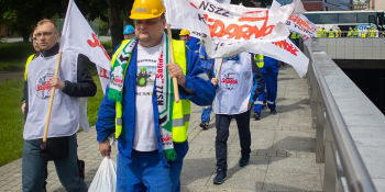 Manifestacja górników we Wrocławiu