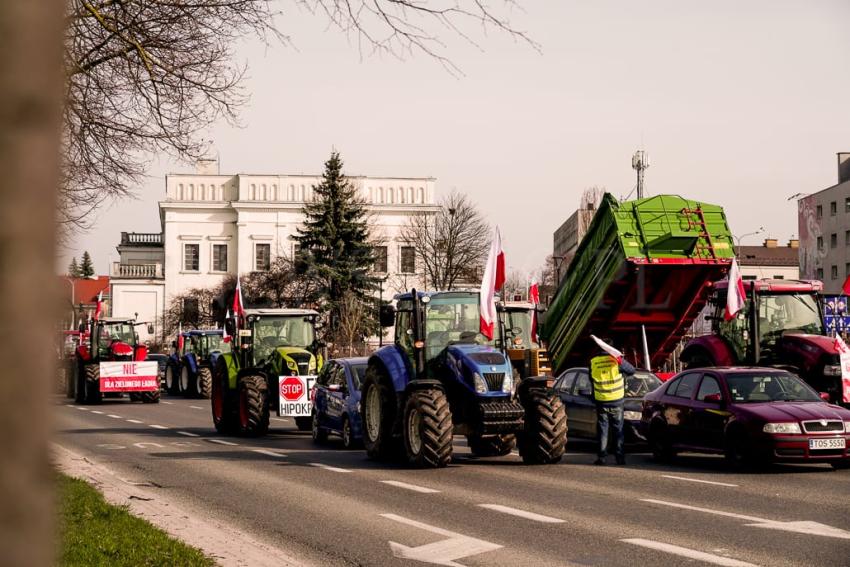 Protest rolników w Kielcach