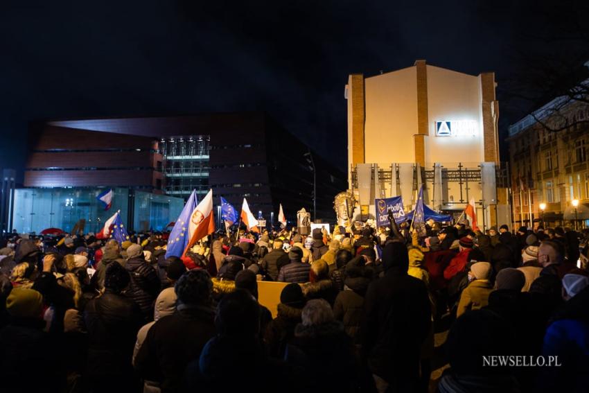 Wolne media - protest we Wrocławiu