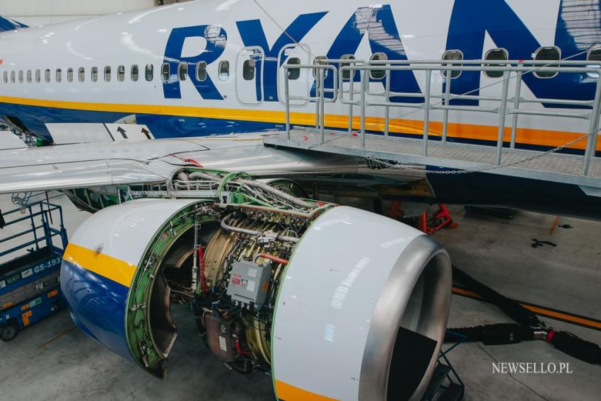 Zwiedzanie wrocławskiej bazy samolotów Ryanair