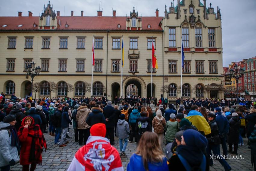 Rocznica inwazji Rosji na Ukrainie - Wrocław upamiętnia