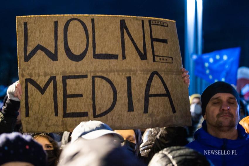 Wolne media - protest we Wrocławiu