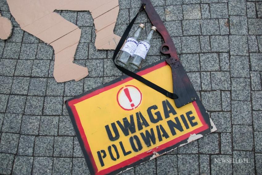 Protest w obronie dzików w Poznaniu