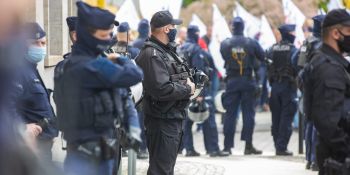 Manifestacja górników we Wrocławiu