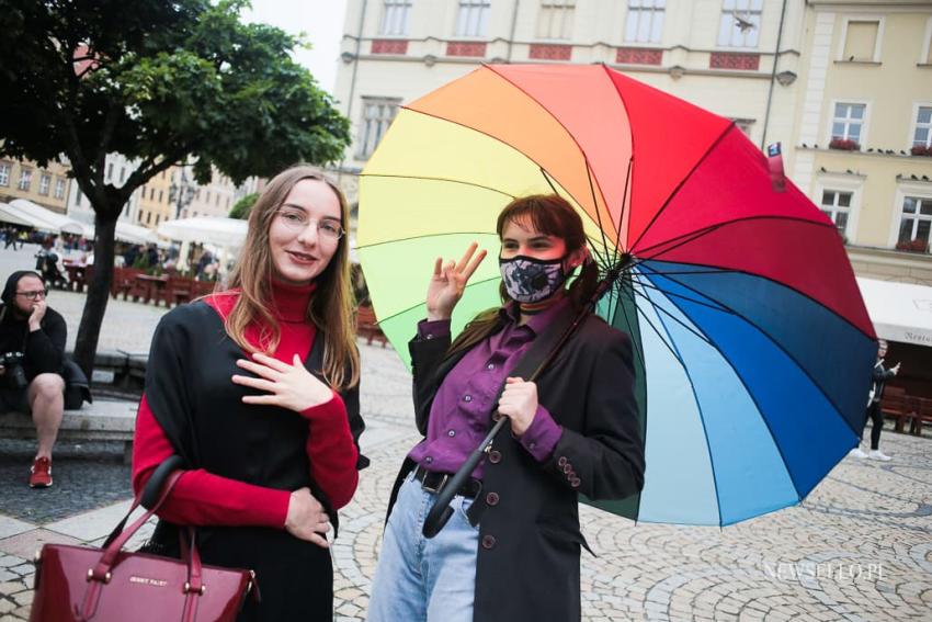 Protest przeciwko "Karcie Nienawiści" we Wrocławiu