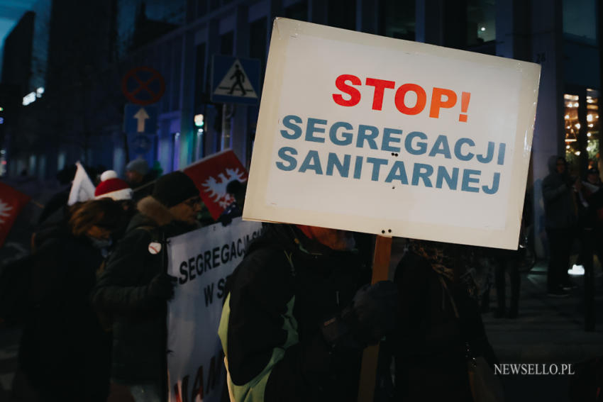 Antyszczepionkowcy - protest we Wrocławiu