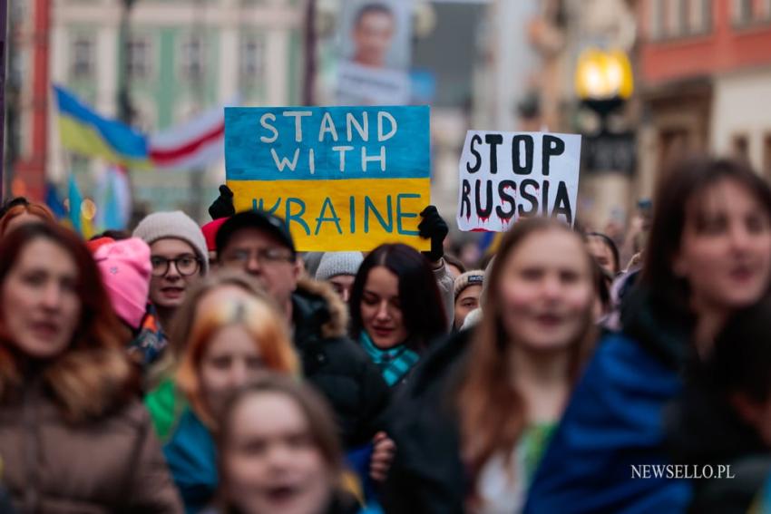 Rocznica inwazji Rosji na Ukrainie - Wrocław upamiętnia