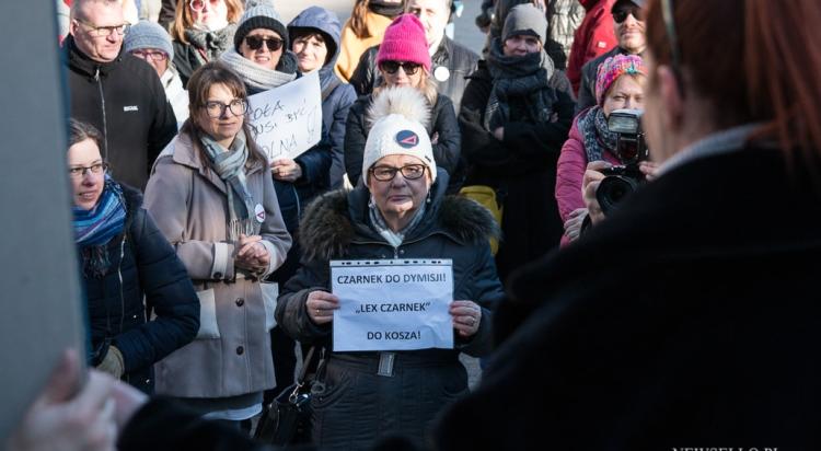 Protest przeciw "lex Czarnek" w Poznaniu.