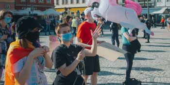 Stop przemocy wobec osób LGBTQIA+ - manifestacja we Wrocławiu
