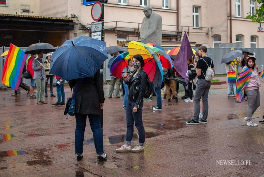 Protest przeciwko "Karcie Nienawiści" w Łodzi