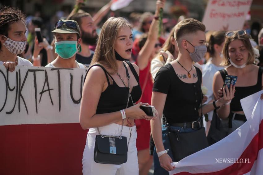 Solidarni z Białorusią - manifestacja we Wrocławiu