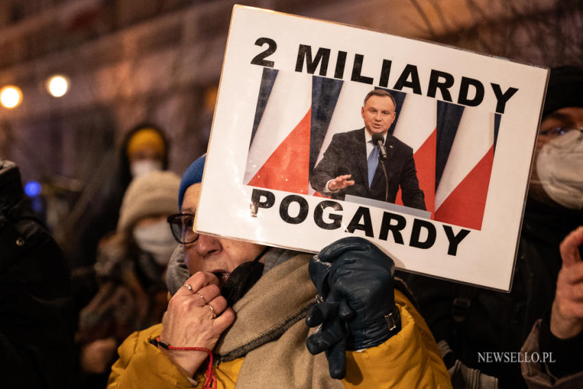 Solidarnie z mediami - protest w Warszawie