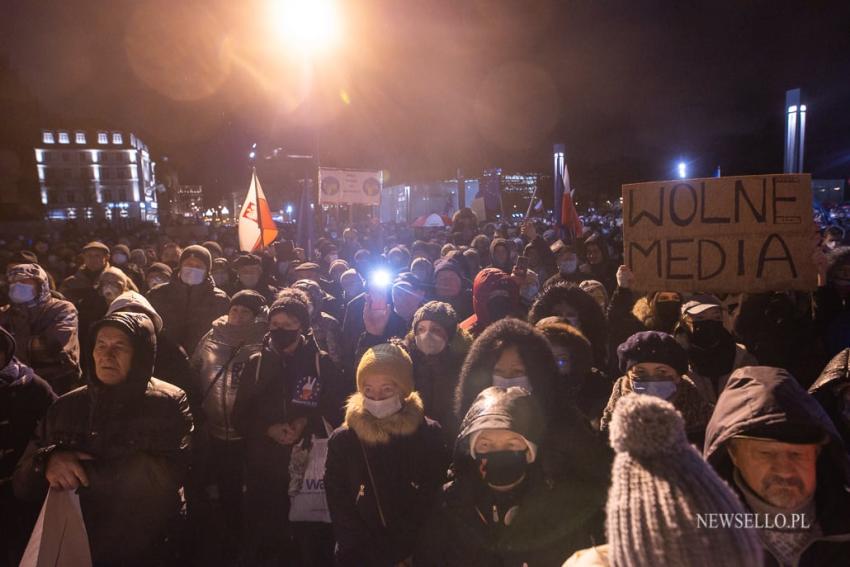 Wolne media - protest we Wrocławiu