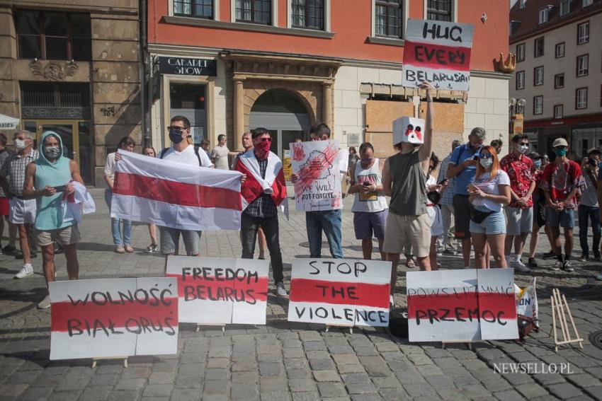 Solidarni z Białorusią - manifestacja we Wrocławiu