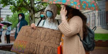 Protest przeciwko "Karcie Nienawiści" w Łodzi