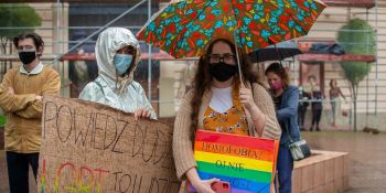 Protest przeciwko "Karcie Nienawiści" w Łodzi