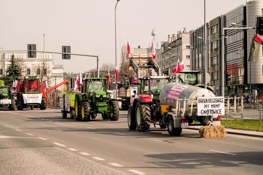 Protest rolników w Kielcach