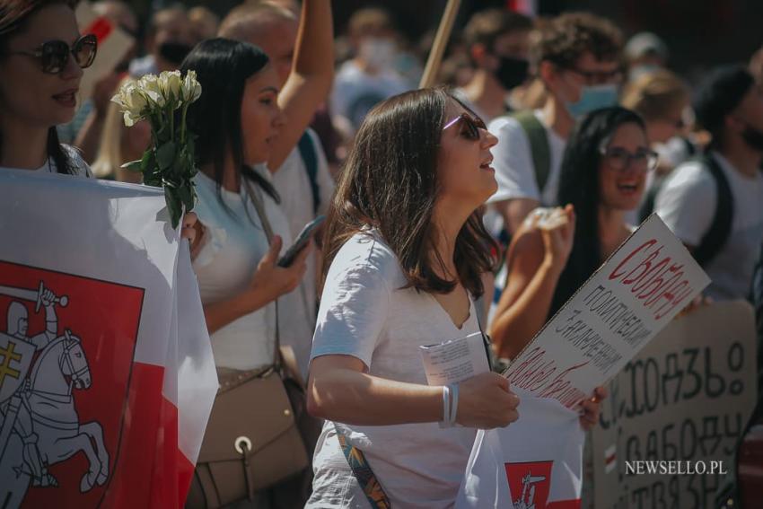 Solidarni z Białorusią - manifestacja we Wrocławiu