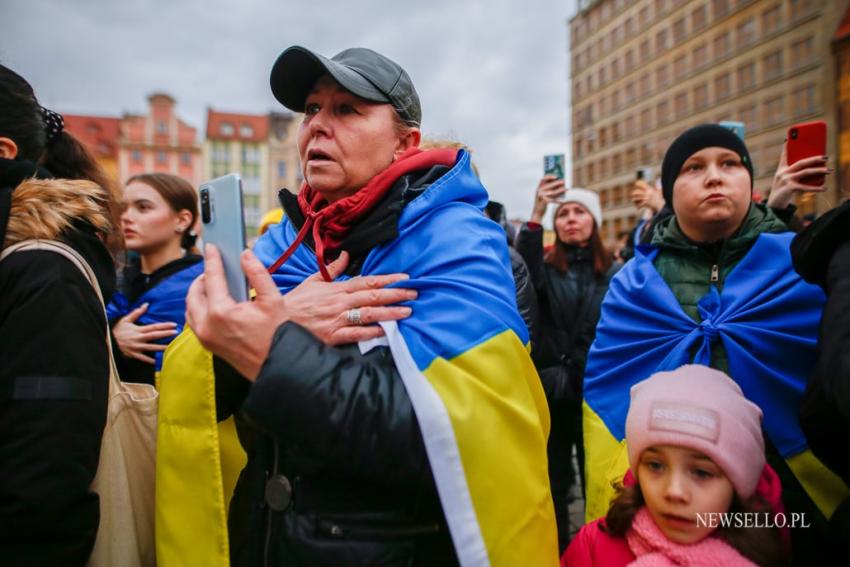 Rocznica inwazji Rosji na Ukrainie - Wrocław upamiętnia