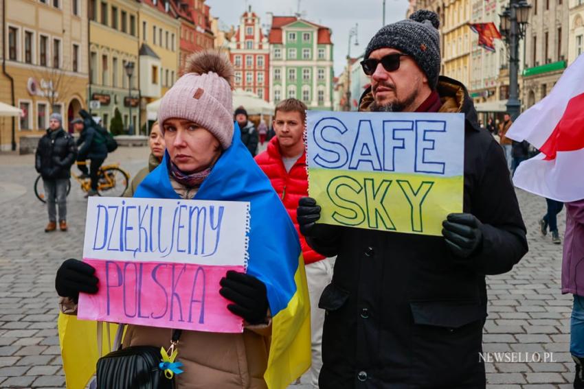 Solidarni z Ukrainą: NIE dla wojny - manifestacja poparcia we Wrocławiu