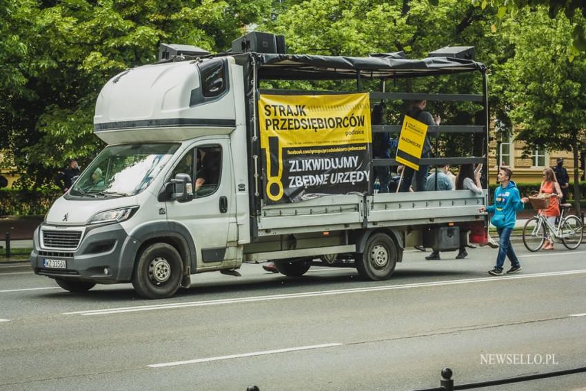 Strajk przedsiębiorców w Warszawie