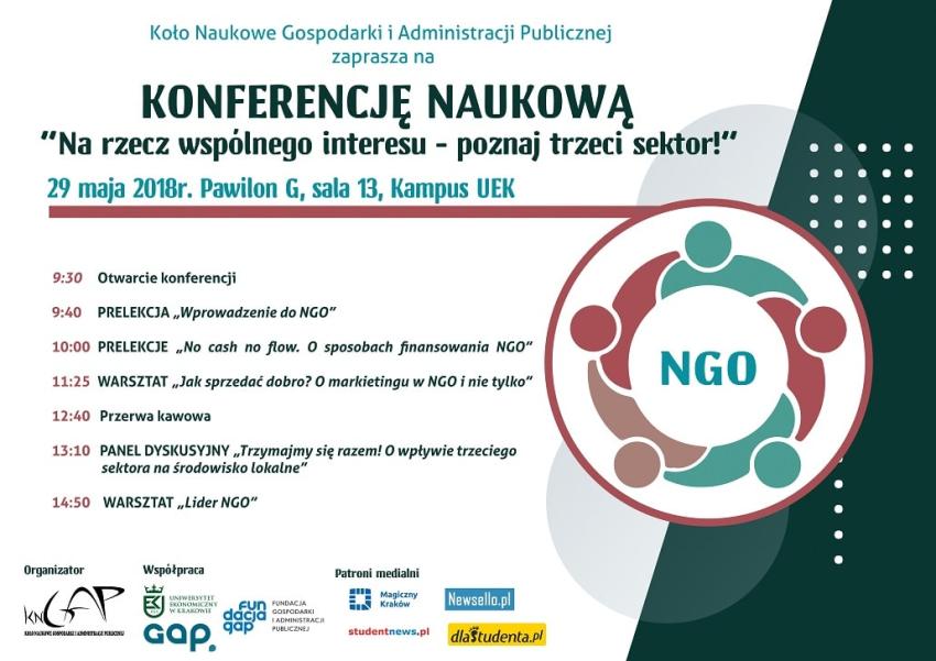 „Na rzecz wspólnego interesu – poznaj trzeci sektor” – konferencja na temat organizacji pozarządowych!