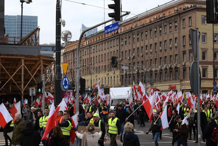 Protest rolników w Warszawie