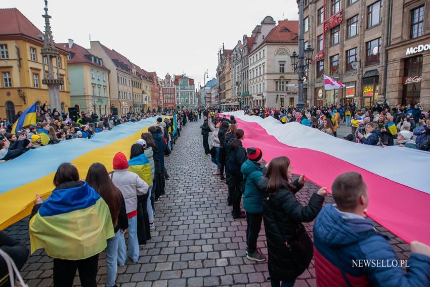 Rocznica inwazji Rosji na Ukrainie - Wrocław upamiętnia