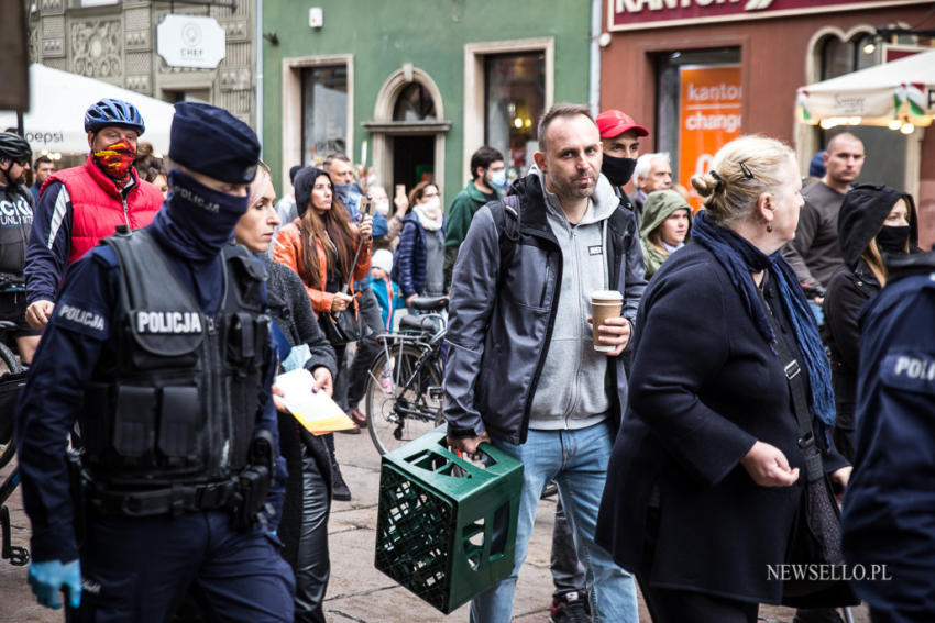 Manifestacja antycovidowców w Gdańsku