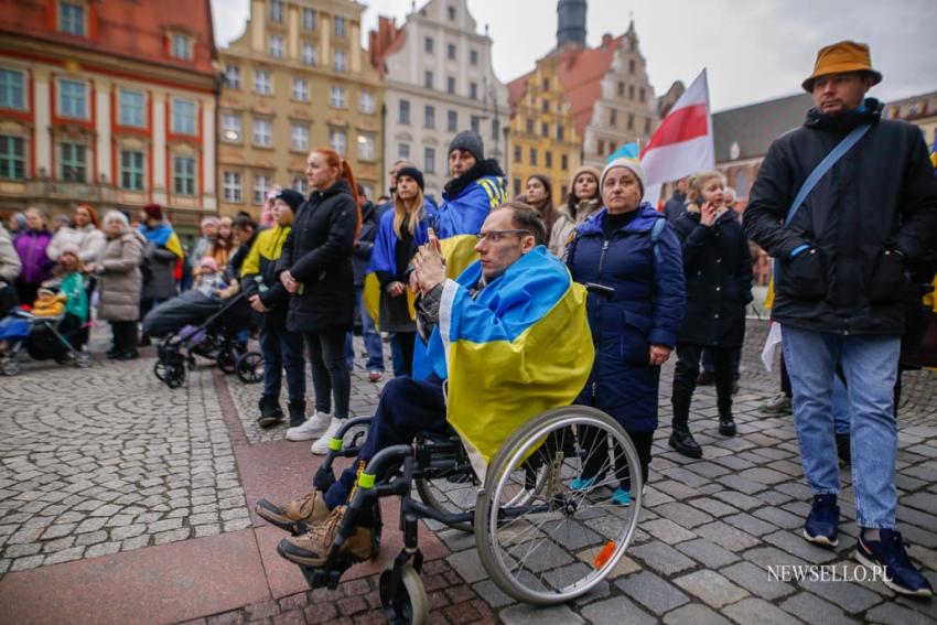 Rocznica inwazji Rosji na Ukrainie - Wrocław upamiętnia