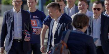 Kampania wyborcza do Parlamentu Europejskiego 2024 - Premier Mateusz Morawiecki I Michał Dworczyk