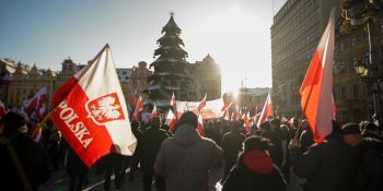"Protest Wolnych Polaków" na rynku we Wrocławiu. Fot: Krzysztof Zatycki/newsello.pl