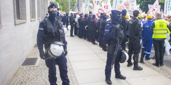 Manifestacja górników we Wrocławiu