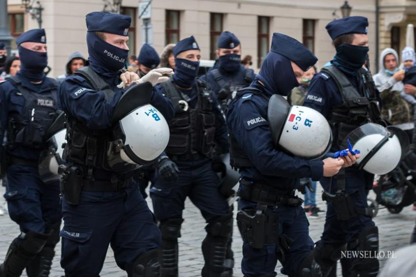 Protest antycovidowców we Wrocławiu