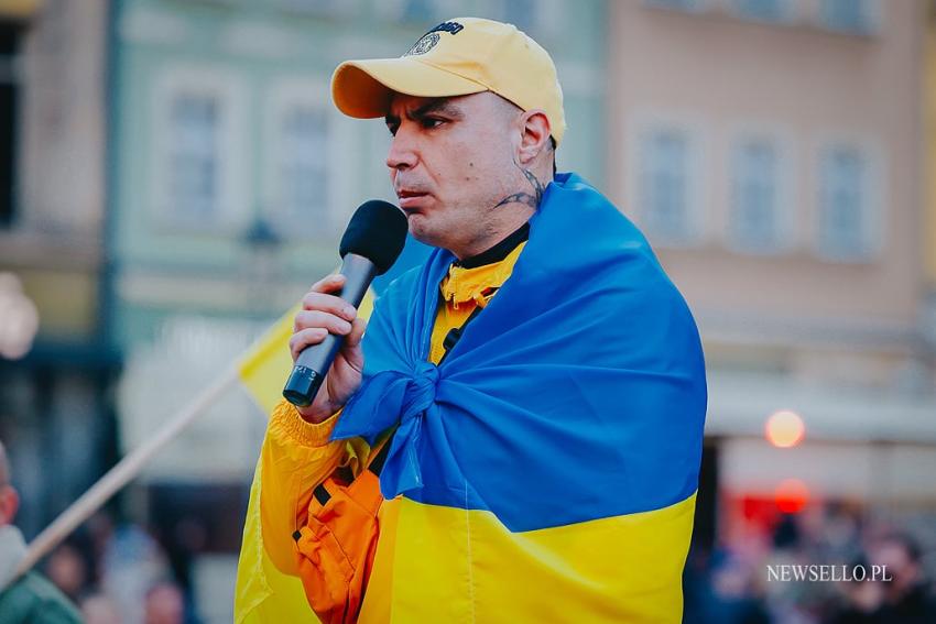 Protest we Wrocławiu - Solidarni z Ukrainą