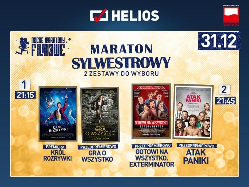 Maraton Sylwestrowy w kinach Helios!