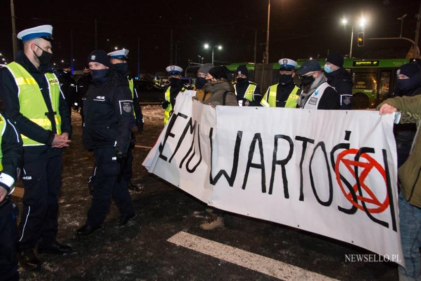 Redukujcie emisje, nie Prawa Człowieka - blokada w Poznaniu