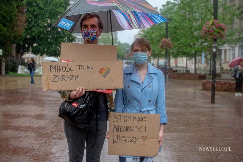 Protest przeciwko "Karcie Nienawiści" w Łodzi