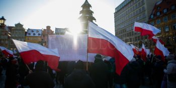 "Protest Wolnych Polaków" na rynku we Wrocławiu.
