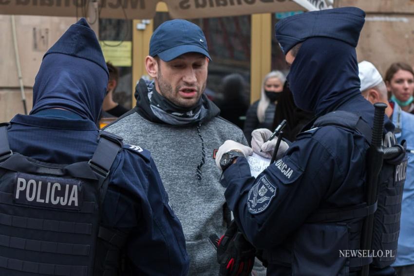 Protest antycovidowców we Wrocławiu