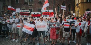 Solidarni z Białorusią - manifestacja we Wrocławiu