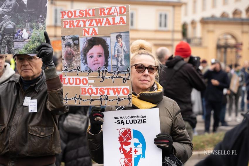 Stop torturom na granicy - manifestacja w Warszawie